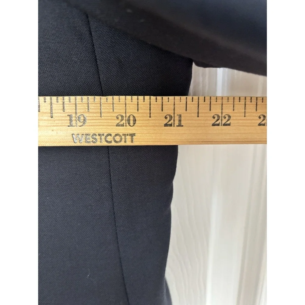 Lands' End 40R Gold Button‎ 100% Wool Blazer Sport Coat Jacket Navy Blue Preppy